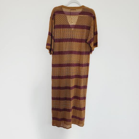 Zara Macrame Knit Mini Dress Cover-Up Cream Size Medium - Large - Picture 4 of 8